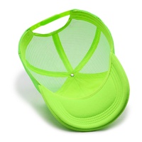 Casquette de camionneur en maille de mousse avec broderie en chenille à 6 panneaux, design personnalisé, vert néon, casquette de camionneur avec patch en chenille