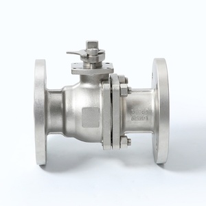 Válvula de bola manual de acero inoxidable 304/316 de paso directo con brida, personalizada Q41F-16P, con maneta de bloqueo, DN100, estándar nacional, baja presión - Product Image 4