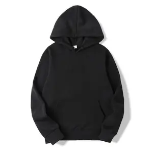 Tùy chỉnh màu sắc và logo quá khổ hoodie Mens trùm đầu áo rắn màu hoodie cho dệt kim in