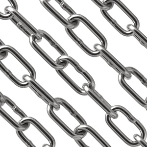 Cadena de Acero Soldada Galvanizada Estándar DIN764 de Alta Calidad, Eslabones Cortos y Largos, para Barandillas y Remolque - Product Image 1