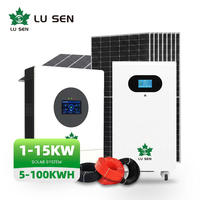 Kit solaire complet hors réseau, système de stockage d'énergie résidentiel, ensemble complet avec batterie au lithium LiFePO4 pour usage domestique