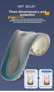 Accessoires pour semelles intérieures : Semelles orthopédiques super douces en latex pour chaussures de sport, course et basketball, avec soutien de la voûte plantaire - Product Image 6