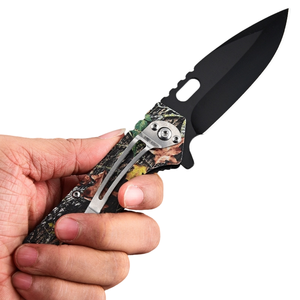 Coltello Tascabile Pieghevole in Acciaio Inossidabile con Manico in ABS Stampato in 3D UV, Coltelli Tattici per Caccia nella Giungla - Product Image 4