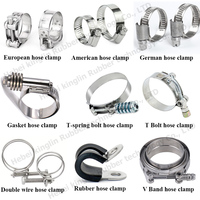Collier de serrage de grande taille réglable personnalisé en usine W1 W2 W3 W4 collier de serrage robuste en acier inoxydable Type Europe collier de serrage