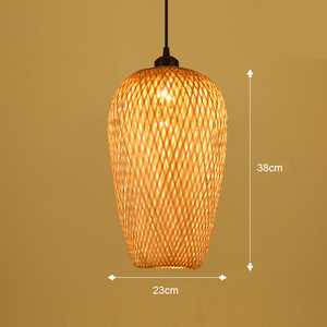Luminaire suspendu en rotin de bambou de style nordique moderne, luminaire rond en osier pour la décoration de la maison, cuisine, salle à manger - Product Image 5