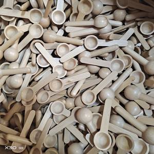 Großhandel Custom Branded 5g Messlöffel 500mg Messlöffel <span class=keywords><strong>Mini</strong></span> Eis Holz Teelöffel helle Farbe - Product Image 3