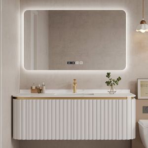 Mobile da <span class=keywords><strong>Bagno</strong></span> Moderno di Lusso 2024 con Specchio a LED Intelligente e Lavabo Integrato, Non <span class=keywords><strong>per</strong></span> Hotel, Non Usato o Economico - Product Image 5