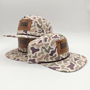 Gorra de béisbol unisex Richardson 256 sin estructura de 5 paneles con parche tejido personalizado en blanco, gorra trucker de verano con cuerda y cierre snapback - Product Image 4