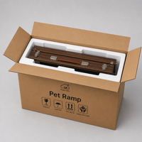 Rampe pliable pour animaux de compagnie, pour chiens âgés, surface antidérapante en tapis, pieds en caoutchouc antidérapants, rampe en bois robuste pour lit, canapé, voiture, intérieur