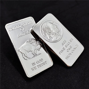 Barra de Plata de Reproducción, 1 Onza, Plata Fina .999, Barra Liberty <span class=keywords><strong>Buffalo</strong></span> - Product Image 1