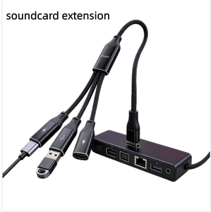 合金铝壳尼龙编织三合一 Type c 分线器 PD60W 快速充电 + OTG Type c 集线器 适用于平板电脑、电脑、手机 - Product Image 4