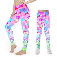 Vente d'usine Leggings licorne florale pour enfants Leggings imprimés Double face brossé beurre doux maman et moi leggings