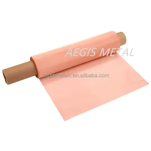 200 150 micron copper woven wire mesh 80 100 150 200 mesh braided copper mesh for radiation shielding fabric