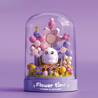 Blocs de construction en verre en forme de dôme, jouet d'assemblage pour animaux de compagnie mignons, briques micro-scène couleur macaron pour la décoration esthétique du bureau, de la chambre, OEM