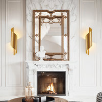 Lampe murale LED en acier inoxydable de luxe postmoderne pour salons, hôtels, villas et restaurants, éclairage architectural