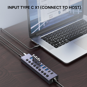 Fabrika özelleştirme 10 in 1 <span class=keywords><strong>USB</strong></span> 2.0 <span class=keywords><strong>USB</strong></span> 3.0 tipi 3.1 Gen 2 <span class=keywords><strong>Hub</strong></span> DC 12V RJ45 Gigabit <span class=keywords><strong>Ethernet</strong></span> ağ ile Laptop için - Product Image 2