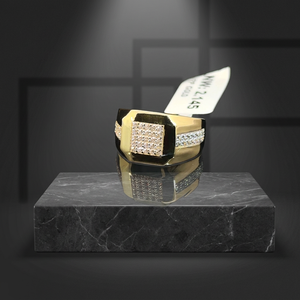 Luxury <b>Gold</b> <b>Cocktail</b> <b>Ring</b> Bold Mens Jewelry Elegant Shine Premium Finish Stylish Statement Wear Wedding Gift - Product Image 2
