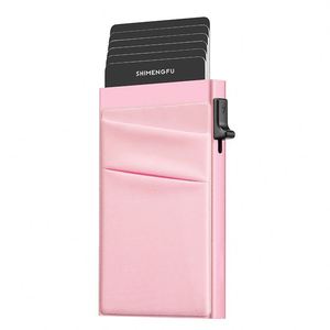 X1222 <b>Wallet</b> <b>Metal</b> Card Holder Colorful Aluminum <b>Metal</b> Card Holder Pop up Credit Card - Product Image 3