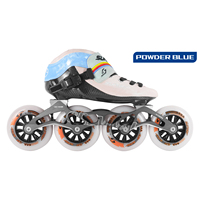Chaussures de patinage de vitesse professionnelles en carbone intégral OEM, 3 ou 4 roues, légères, pour course en ligne, bottes imperméables pour