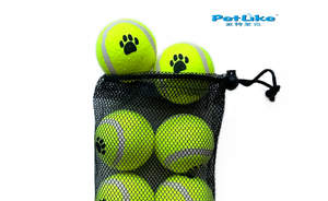 犬のトレーニング用の足跡を備えた直径2.5インチの環境にやさしいペットテニスボール - Product Image 3
