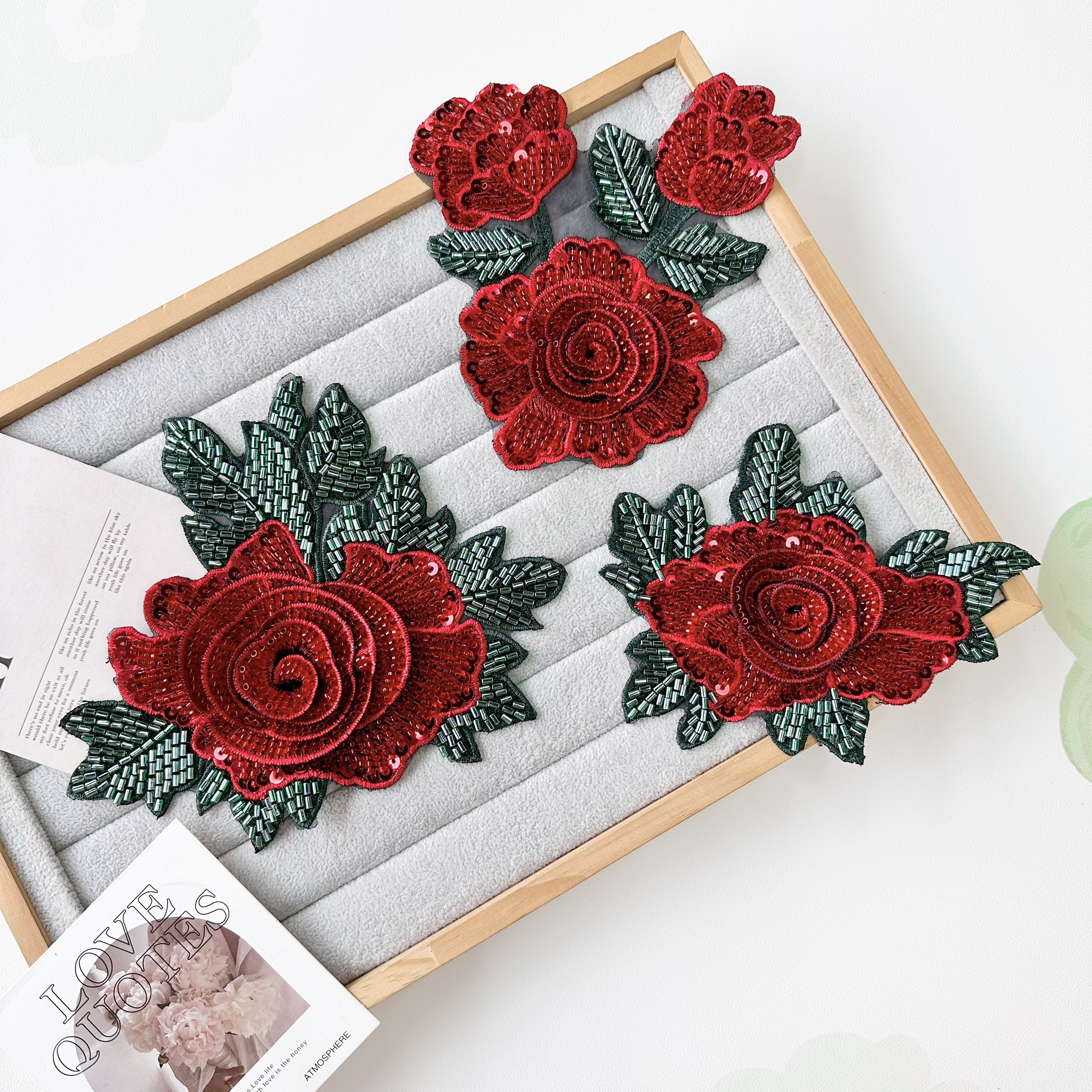 High Quality 3D Flower Embroidered Patch Sequin Applique Red Rose Patch Sew on Clothing Dress| Alibaba.com High Quality 3D Flower Embroidered Patch Sequin Applique Red Rose Patch Sew on Clothing Dress| Alibaba.com