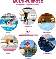 Tapis de gymnastique gonflable pour l'entraînement, épaisseur 4/8 pouces, pistes de gymnastique pour la maison