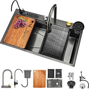 Tecnologia a nido d'ape fattoria Raindance cascata lavello da <span class=keywords><strong>cucina</strong></span> con tazza lavello <span class=keywords><strong>cucina</strong></span> con porta coltelli - Product Image 2