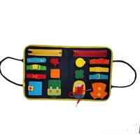 Tableau sensoriel Montessori pour tout-petits, en feutre, pour apprendre les compétences de base de la mise de vêtements, jouets éducatifs Montessori