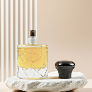 Botella <span class=keywords><strong>de</strong></span> Perfume <span class=keywords><strong>de</strong></span> Vidrio <span class=keywords><strong>de</strong></span> Lujo Vintage Única, Redonda y Vacía, con Logotipo Personalizado, <span class=keywords><strong>de</strong></span> 50 ml y 100 ml - Product Image 3