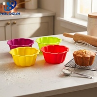 Moules à savon et à gâteaux en silicone en forme de fleur, sans BPA, résistants à la chaleur, de qualité alimentaire, couleur personnalisée, pour boulangeries et pâtisseries
