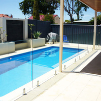 Clôture de piscine en verre trempé transparent de 12mm, populaire en australie