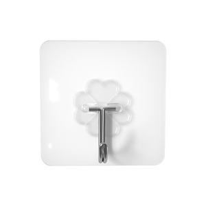 Metal PVC Hooks Single-Tier Self-Adhesive Transparent Wall-Mounted for Bathroom Kitchen <b>Living</b> Room Material - Product Image 3