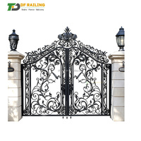 Portails en fer modernes DF pour allées résidentielles, entrepôts, villas, extérieur, design européen, grille, portails principaux en fer