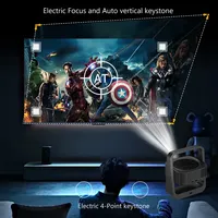 Vivicine Q8 Mini Vidéoprojecteur portable Android 13 1280x720p Prise en charge 4K Home Cinéma Lampe laser LED Batterie US