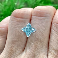 Messi Gems 3.13CT Diamant de laboratoire de couleur fantaisie vert bleu intense VS1 taille trèfle certifié IGI