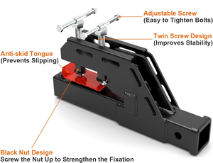 Adaptador de enganche para remolque KAMEXII de 2 pulgadas, de acero forjado con recubrimiento en polvo, compatible con remolques de 800 libras de capacidad de carga - Product Image 6