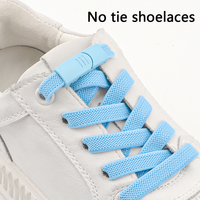 2026 nouveau KJ sans cravate paresseux sans attache fermoir à dégagement rapide serrure baskets bottes imprimées Polyester lacets de chaussures magnétiques