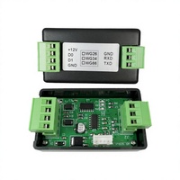 Convertisseur de transmission bidirectionnel Wiegand 26/34/66/48/37 bits vers terminal RS232 (RXD, TXD) pour portes tournantes