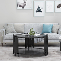 Table basse ronde de salon en acier inoxydable, meuble de luxe, de haute qualité, en or ou en argent, avec miroir, disponible en noir