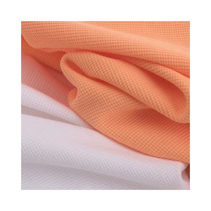 Stock 200gsm 100% poliéster tejido Croheart Waffle tela deportes Waffle tela camiseta sudadera - Product Image 5