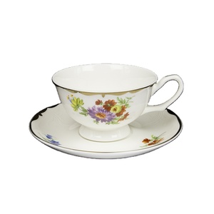 उच्च गुणवत्ता वाले हल्के वजन पूर्ण मुद्रण रंगीन सोने की फाइन हड्डी चीनी कप के लिए चीनी कप सेट - Product Image 5