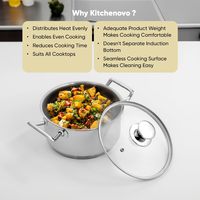 Plat à casserole portable en acier inoxydable avec couvercle en verre idéal pour le stockage des aliments Roti parfait pour l'exportation domestique à un prix abordable