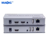 Diskon besar 4K 120M HDMI jarak jauh pemancar dan penerima 4K HDMI Extender melalui Ethernet Cat5 Cat6