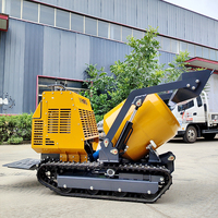 Prix d'usine Mini-pompe chenillée agricole tout-terrain, benne-bétonnière de construction autochargeante hydraulique avec moteur diesel EPA