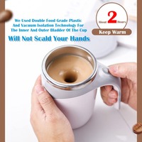Tasse à mélanger automatique rechargeable portable en acier inoxydable avec agitateur magnétique électrique pour café – Outil de préparation de boissons à domicile