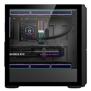 Thùng máy tính Ruix cỡ lớn, thiết kế mới, mặt trước có đèn ARGB, dành cho chơi game, hỗ trợ ATX/Micro-ATX/ITX, kính cường lực, hợp kim nhôm - Product Image 6