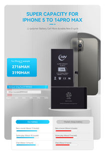 Baterías de ciclo 0 de alta capacidad Super Big <span class=keywords><strong>Mah</strong></span> para Apple <span class=keywords><strong>Iphone</strong></span> 5G Se 6S 7 8Plus X Xr Xs 11 12 <span class=keywords><strong>13</strong></span> <span class=keywords><strong>Mini</strong></span> Pro Max - Product Image 3