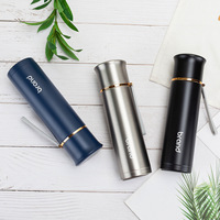 Nouvelle Tasse Thermos Isotherme Simple en Acier Inoxydable 304, Isolation Thermique 6-12 Heures, Sangle de Transport, 480ml, Graduée