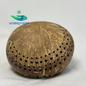 เชิงเทียนกะลามะพร้าวขัดเงาธรรมชาติสำหรับเทียน - Product Image 5