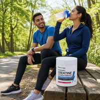 Poudre de créatine OEM/ODM saveur fruitée 5g, échantillon gratuit, vente en gros directe usine pour acheteurs de nutrition sportive en vrac dans le monde entier